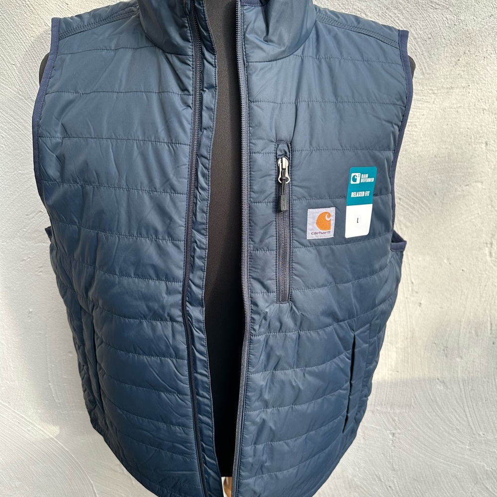 Carhartt Rain Defender Insulated Vest  - Relaxed Fit - Navy Large